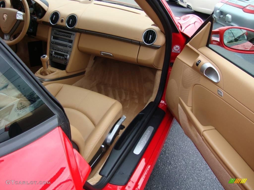 2007 Cayman  - Guards Red / Sand Beige photo #16