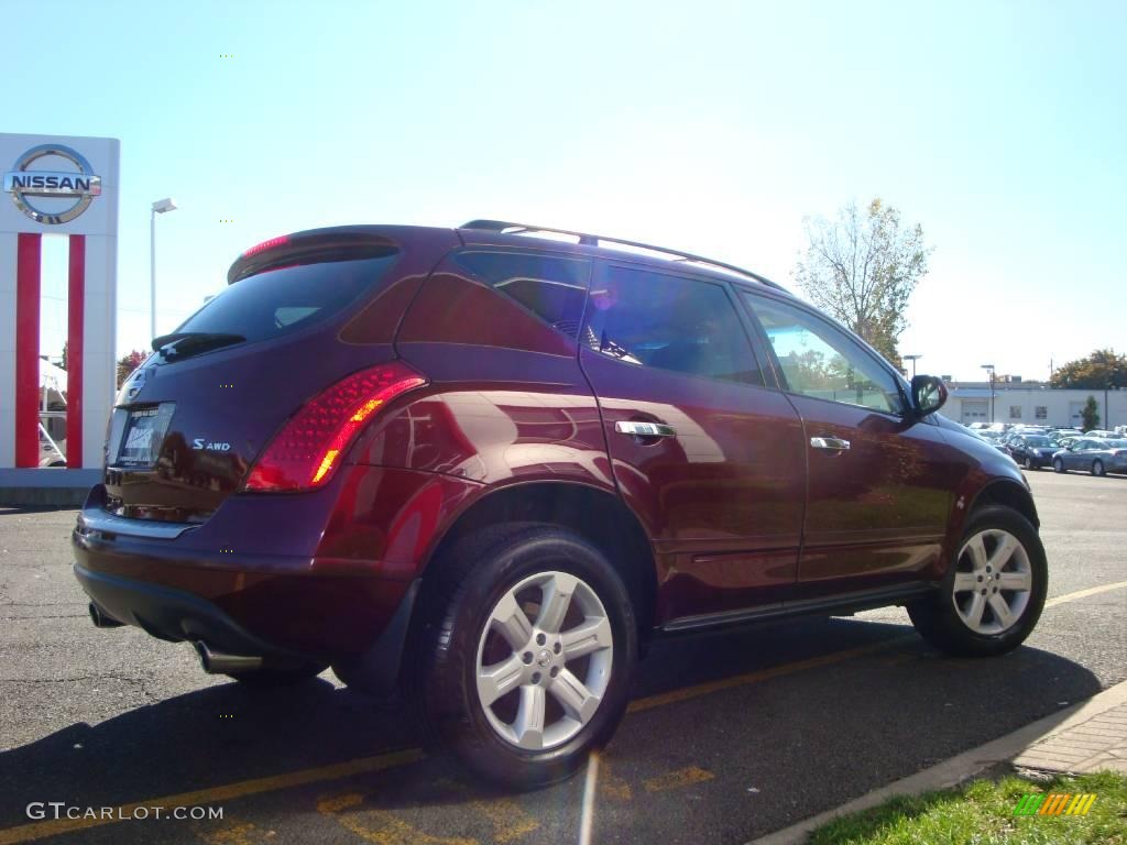 2006 Murano S AWD - Merlot Pearl / Cafe Latte photo #11