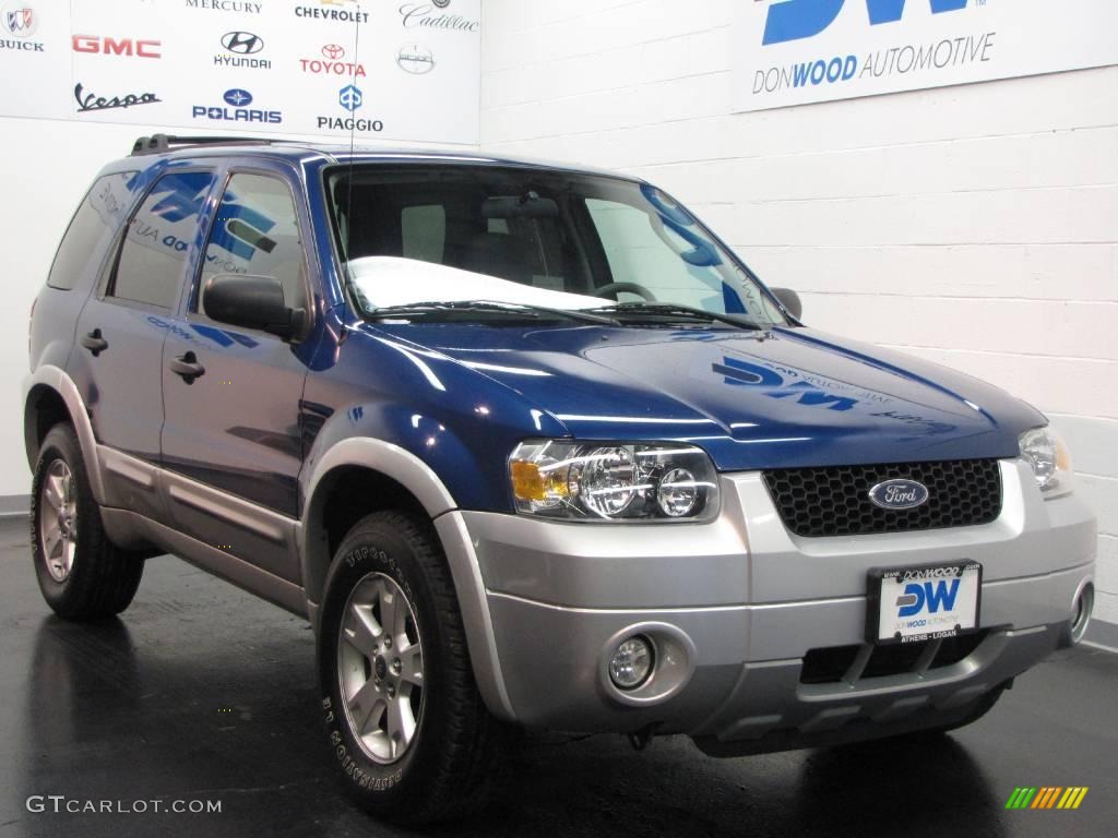 2007 Escape XLT V6 4WD - Vista Blue Metallic / Medium/Dark Flint photo #1