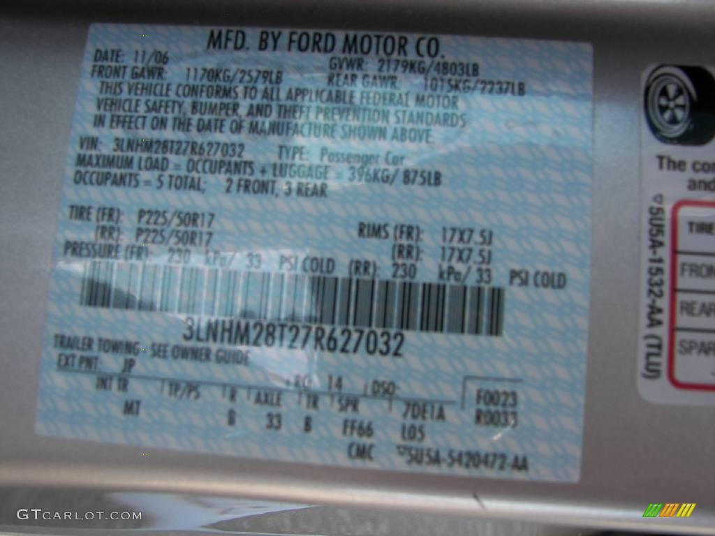 2007 MKZ AWD Sedan - Silver Birch Metallic / Light Stone photo #8