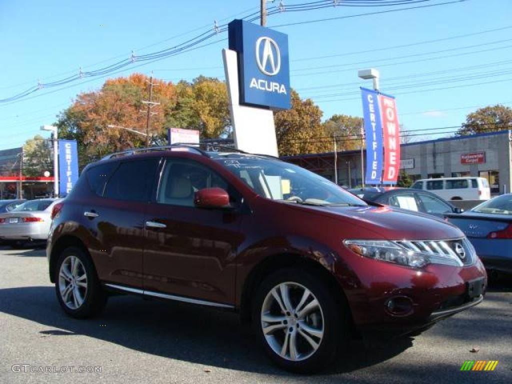 2009 Murano LE AWD - Merlot Metallic / Beige photo #1