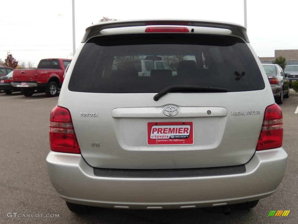 2003 Highlander V6 - Millenium Silver Metallic / Charcoal photo #4