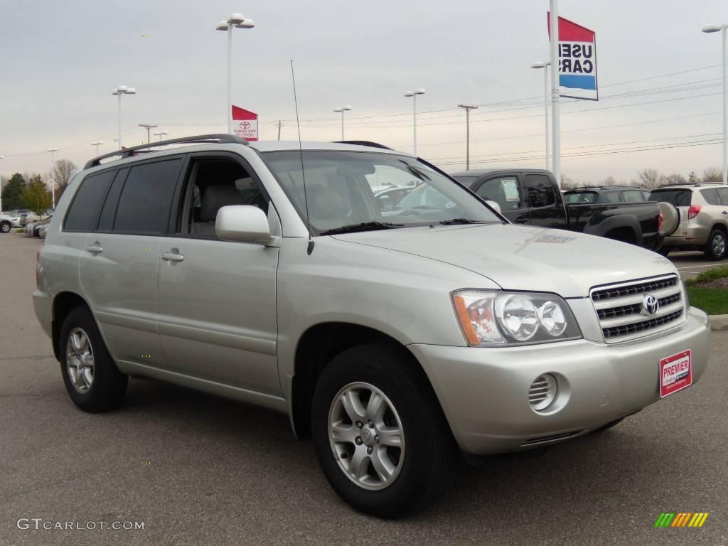 2003 Highlander V6 - Millenium Silver Metallic / Charcoal photo #7
