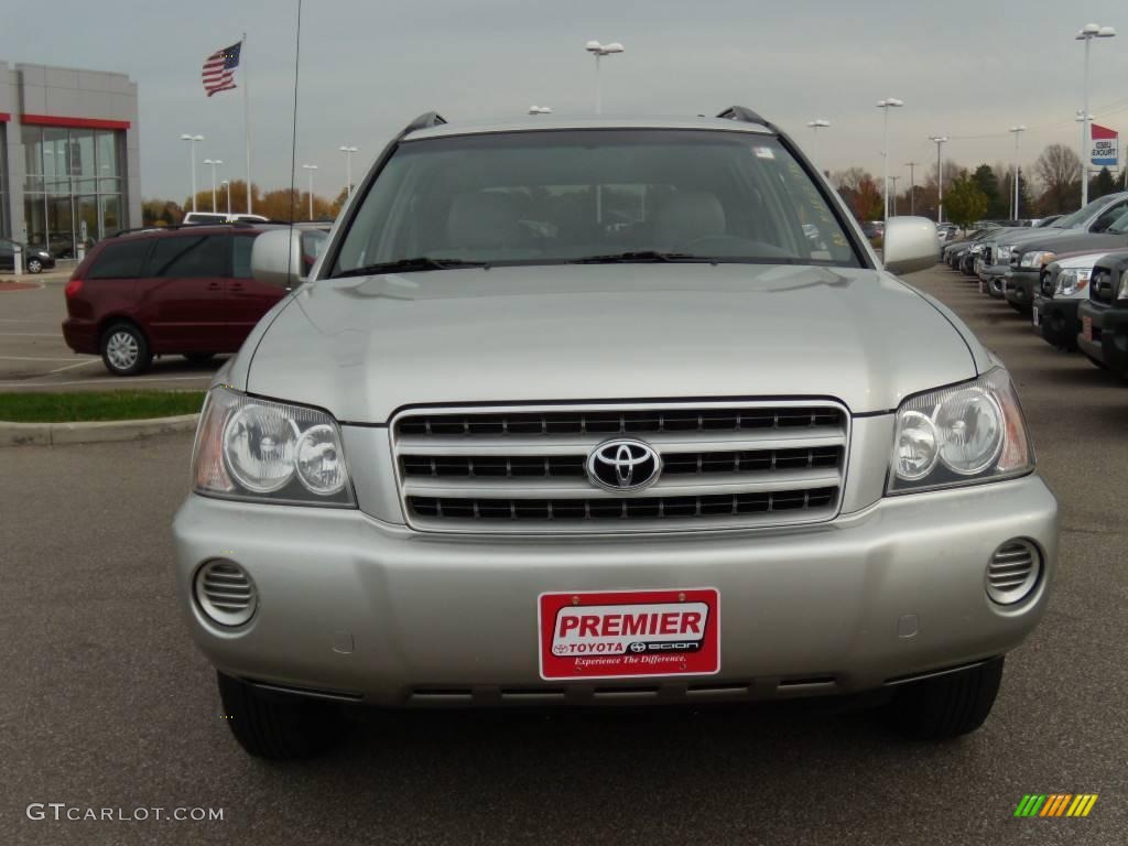 2003 Highlander V6 - Millenium Silver Metallic / Charcoal photo #8