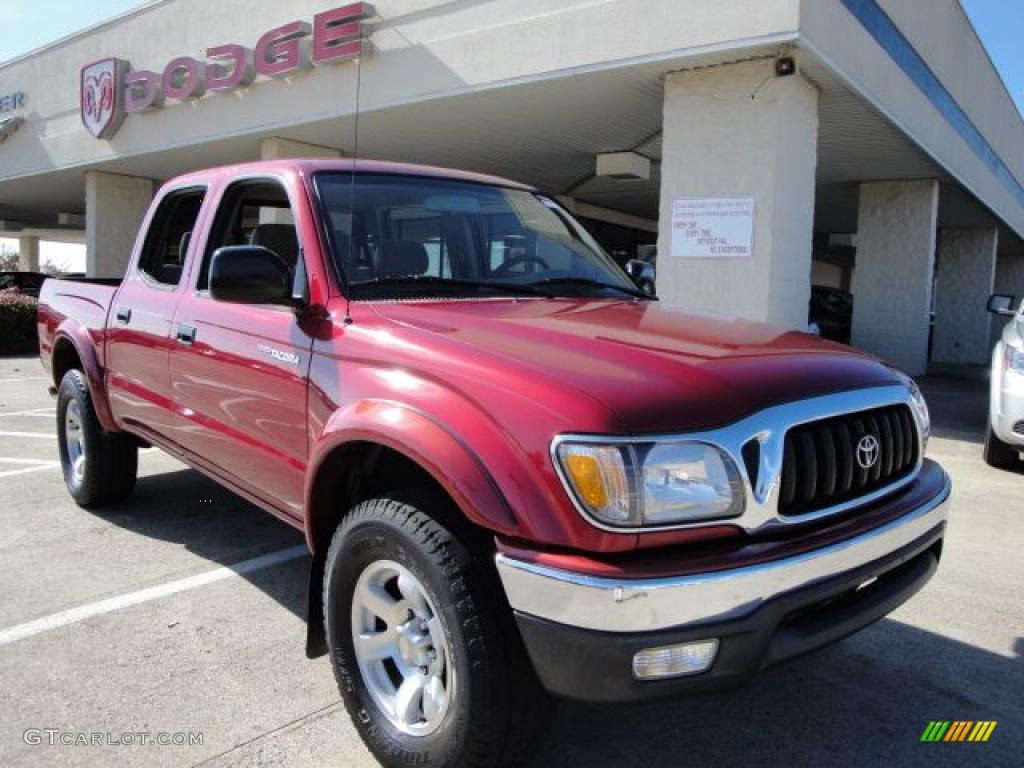 2004 Tacoma V6 PreRunner Double Cab - Impulse Red Pearl / Charcoal photo #1