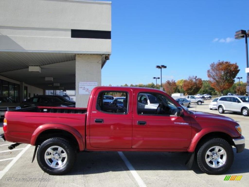 2004 Tacoma V6 PreRunner Double Cab - Impulse Red Pearl / Charcoal photo #3
