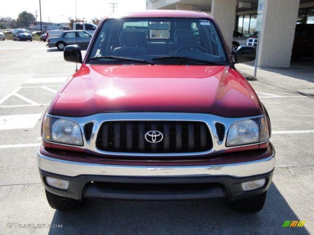 2004 Tacoma V6 PreRunner Double Cab - Impulse Red Pearl / Charcoal photo #9