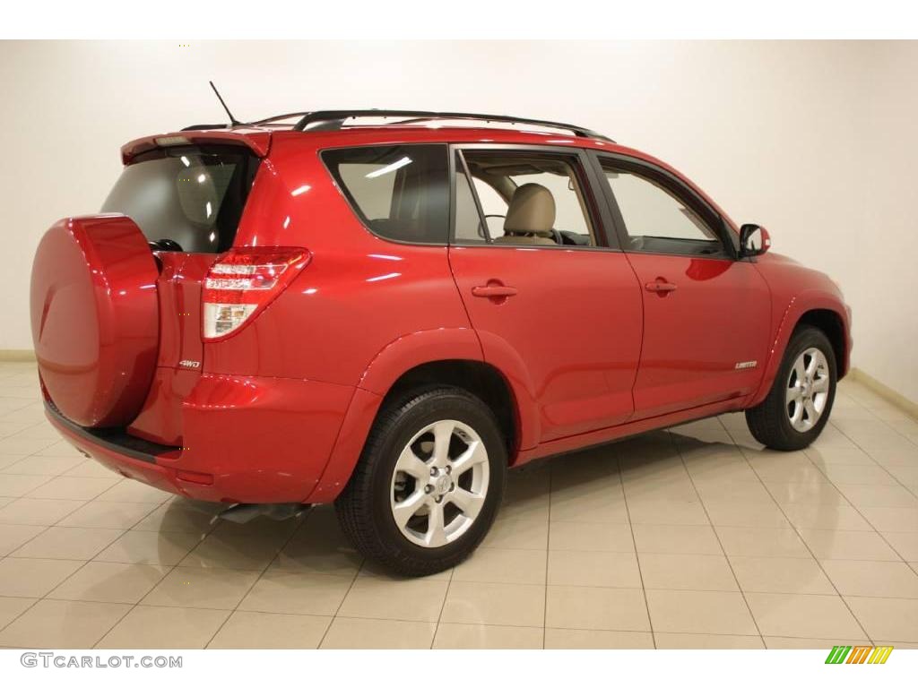 2009 RAV4 Limited V6 4WD - Barcelona Red Metallic / Sand Beige photo #7