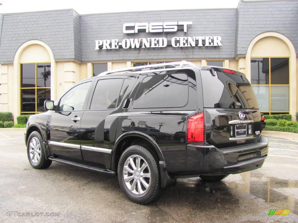 2008 QX 56 - Liquid Onyx Black / Charcoal photo #5