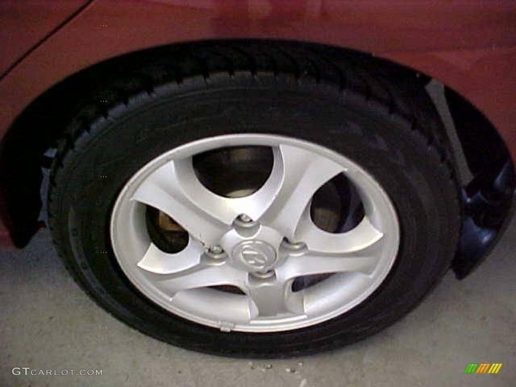 2002 Elantra GT Hatchback - Chianti Red / Dark Gray photo #6
