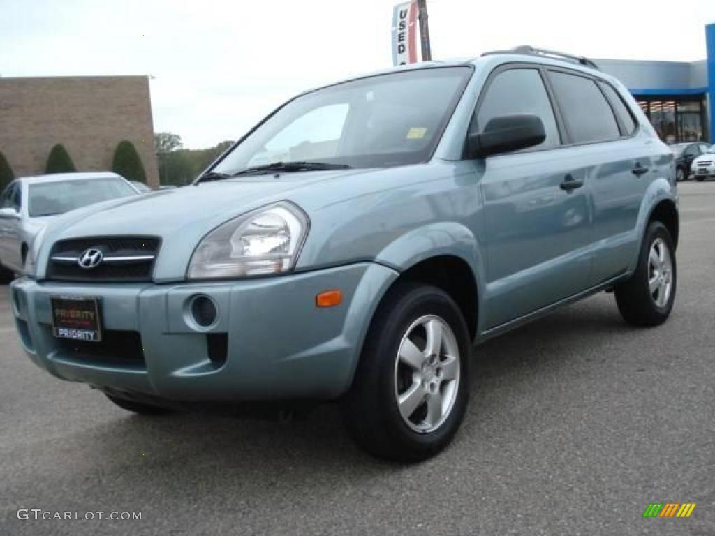2007 Tucson GLS - Alpine Frost Blue Metallic / Gray photo #1