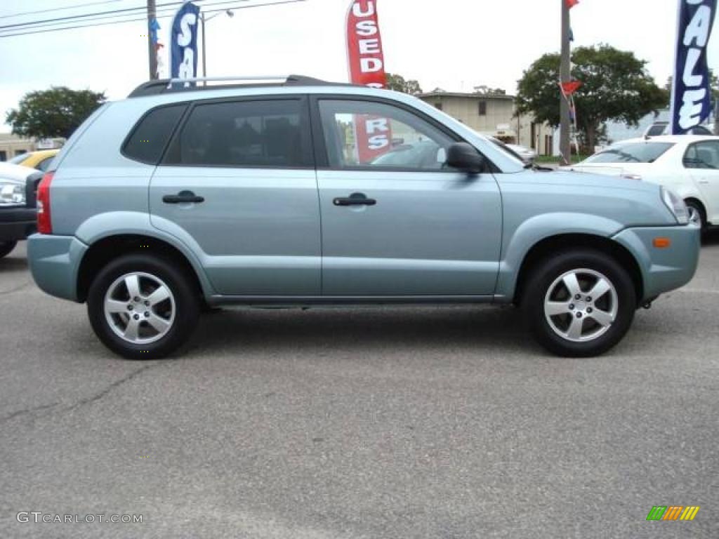 2007 Tucson GLS - Alpine Frost Blue Metallic / Gray photo #7