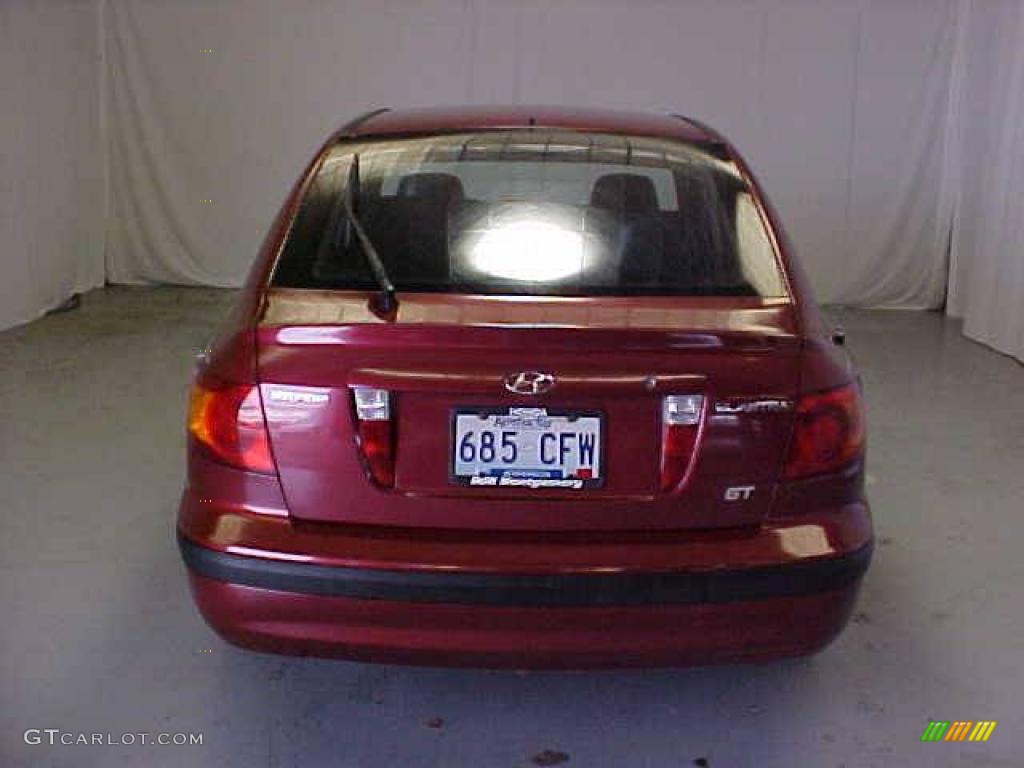 2002 Elantra GT Hatchback - Chianti Red / Dark Gray photo #18
