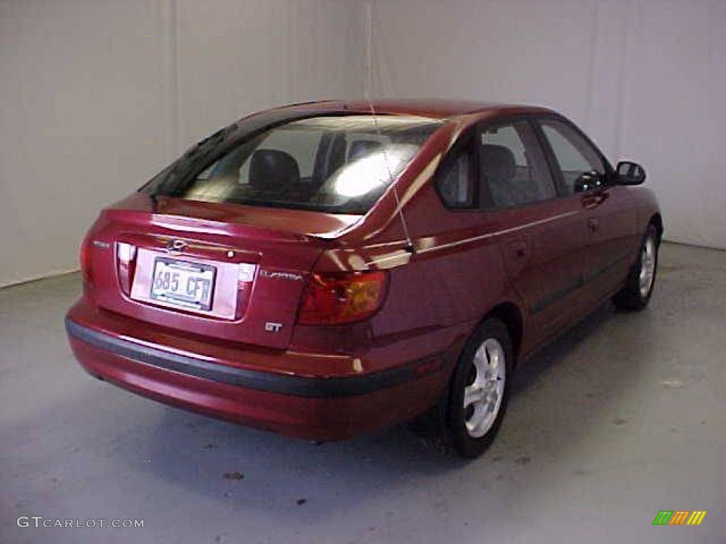 2002 Elantra GT Hatchback - Chianti Red / Dark Gray photo #20