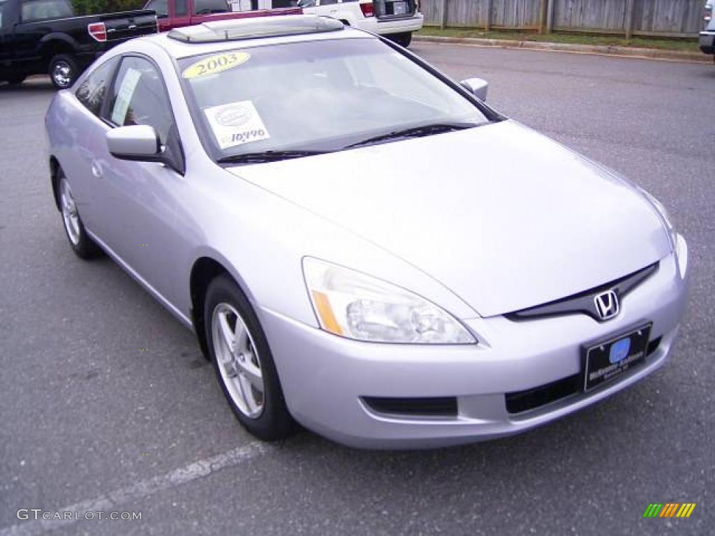 2003 Accord EX-L Coupe - Satin Silver Metallic / Black photo #5