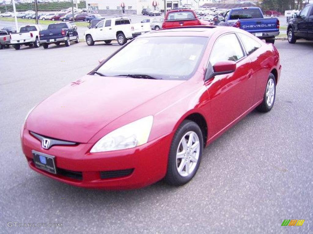 2004 Accord EX V6 Coupe - San Marino Red Pearl / Ivory photo #1