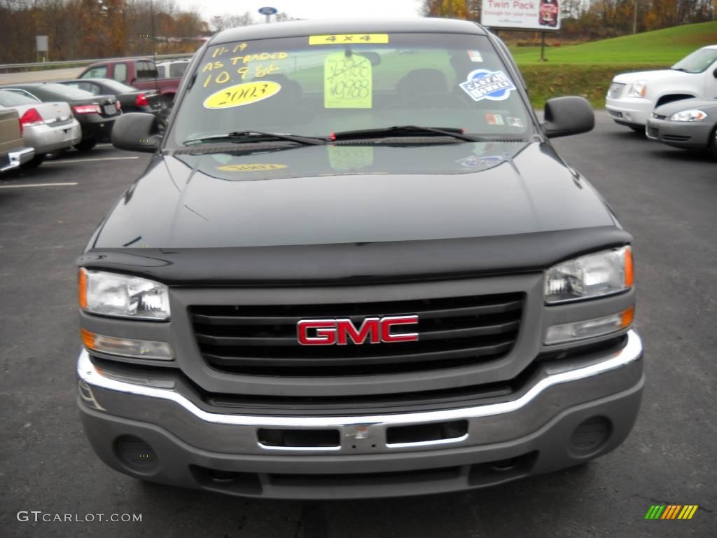 2003 Sierra 1500 SLE Extended Cab 4x4 - Polo Green Metallic / Pewter photo #15