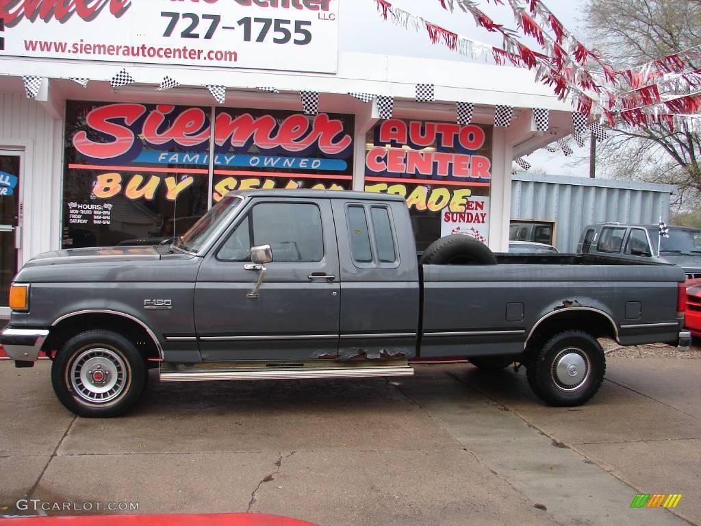 1988 F150 XLT Lariat SuperCab 4x4 - Smoke Grey Meatllic / Medium Grey photo #1