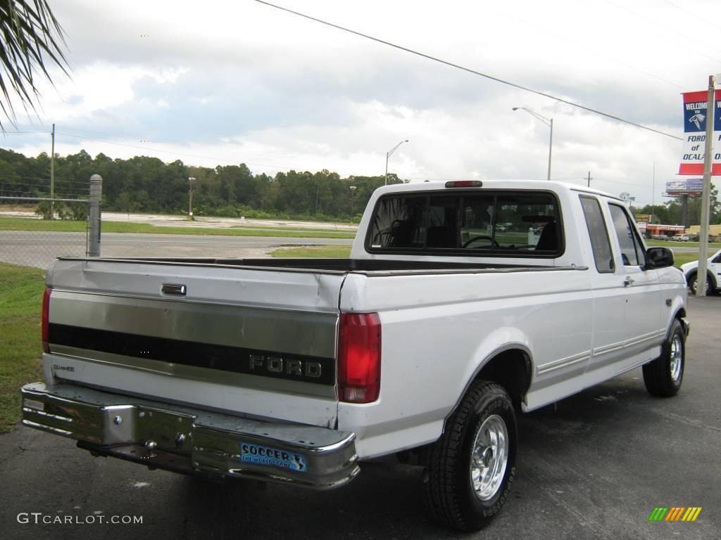 1996 F150 XLT Extended Cab - Oxford White / Opal Grey photo #3