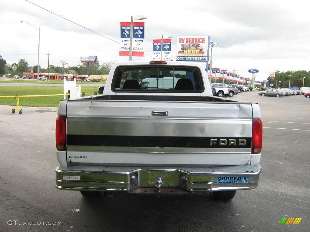 1996 F150 XLT Extended Cab - Oxford White / Opal Grey photo #4