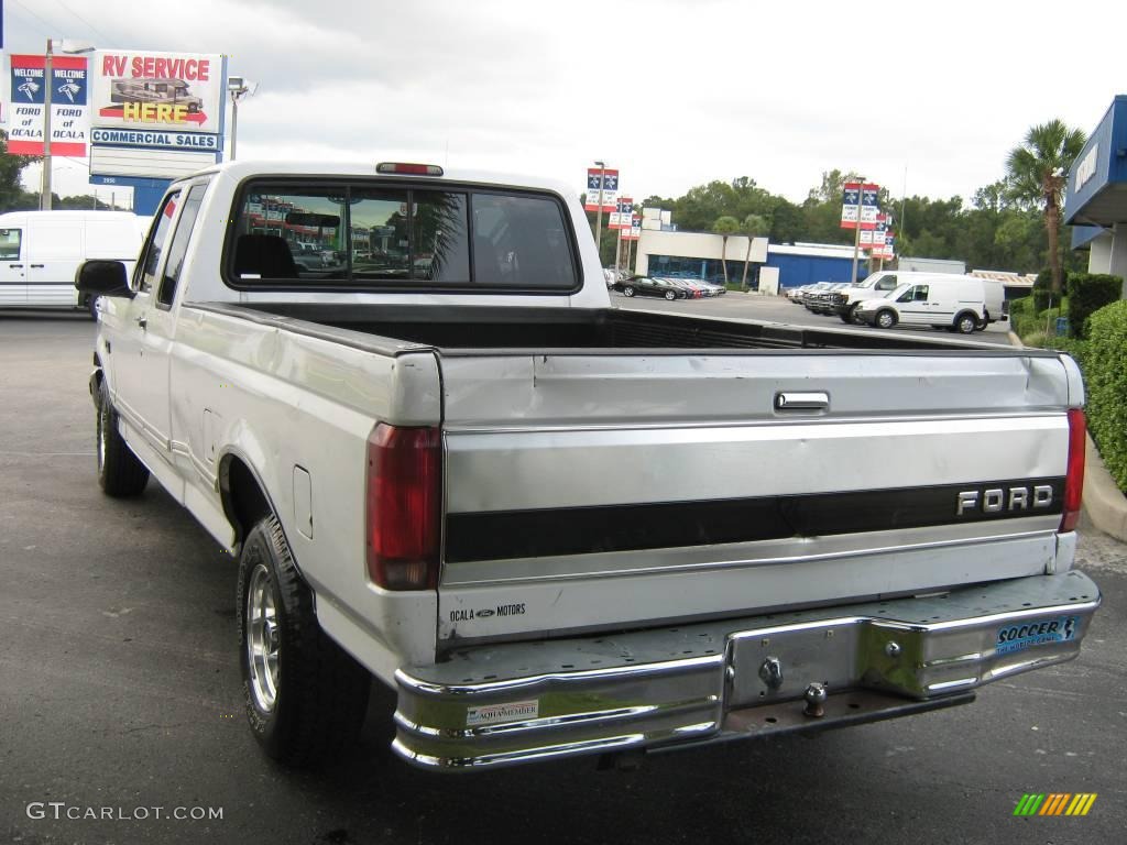1996 F150 XLT Extended Cab - Oxford White / Opal Grey photo #5