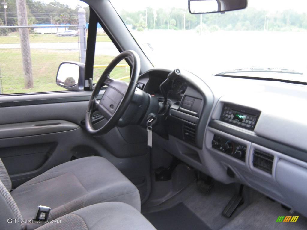 1996 F150 XLT Extended Cab - Oxford White / Opal Grey photo #10