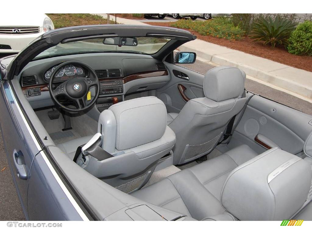2001 3 Series 330i Convertible - Steel Blue Metallic / Grey photo #5