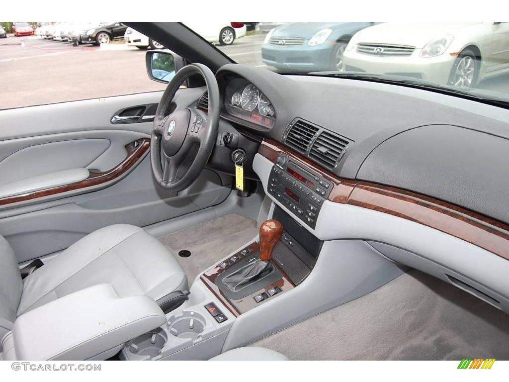 2001 3 Series 330i Convertible - Steel Blue Metallic / Grey photo #13