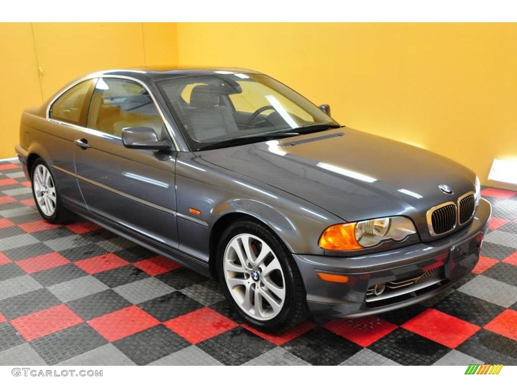 2001 3 Series 330i Coupe - Steel Grey Metallic / Grey photo #1