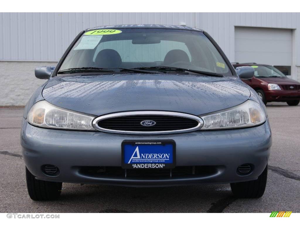 1999 Contour SE - Medium Steel Blue Metallic / Midnight Blue SVT Leather photo #8