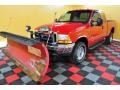 2000 Red Ford F350 Super Duty Lariat Extended Cab 4x4  photo #3