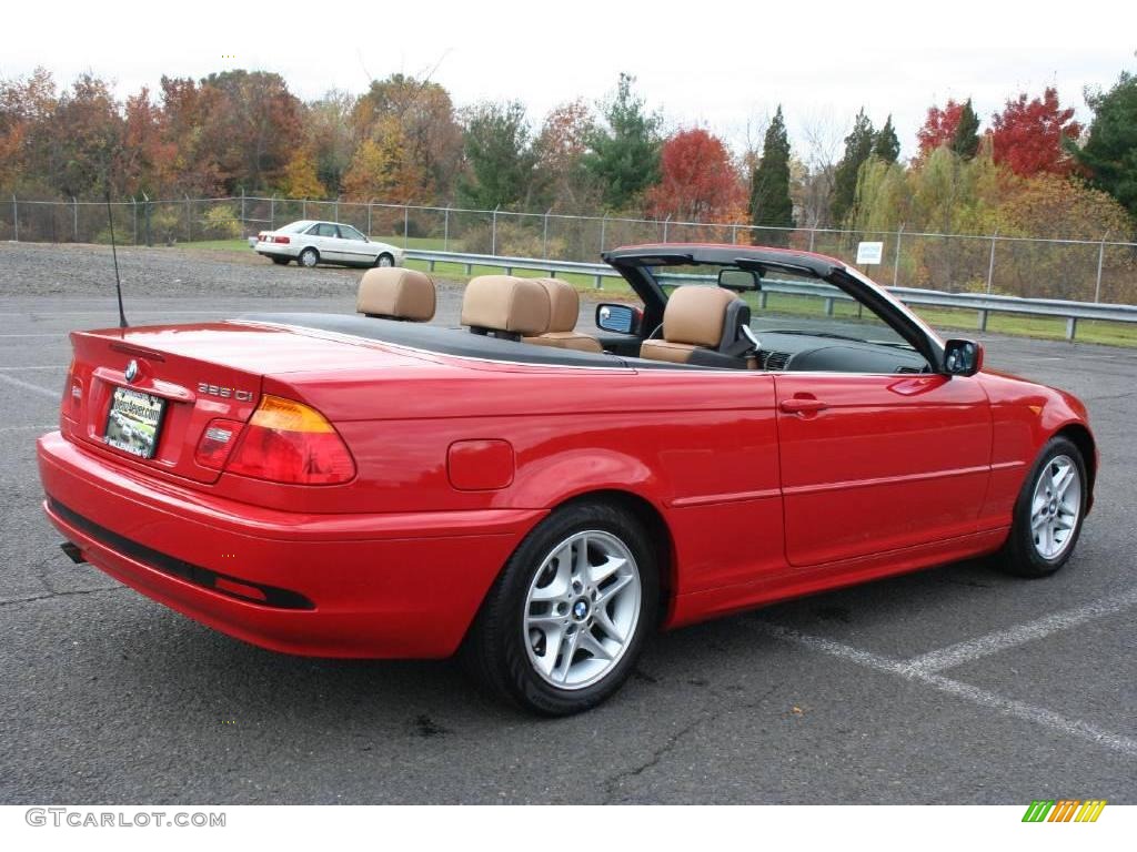 2004 3 Series 325i Convertible - Electric Red / Sand photo #5