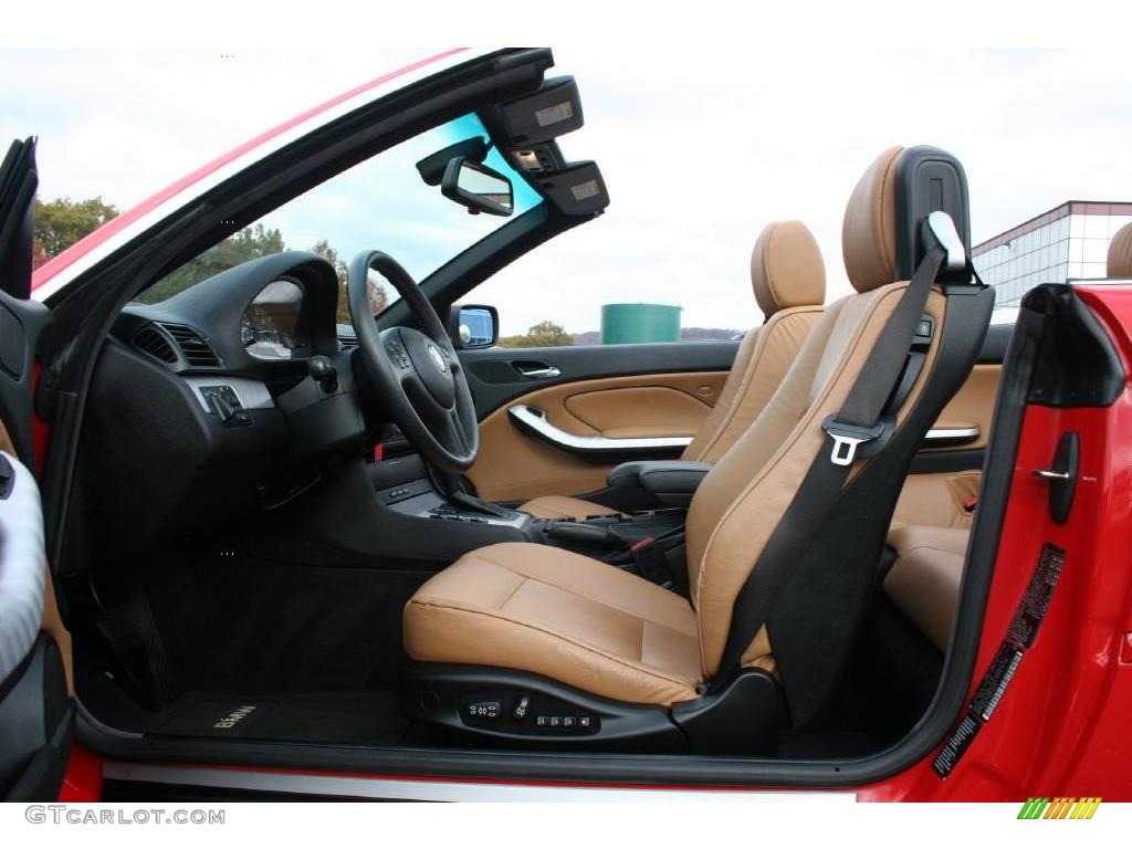 2004 3 Series 325i Convertible - Electric Red / Sand photo #36