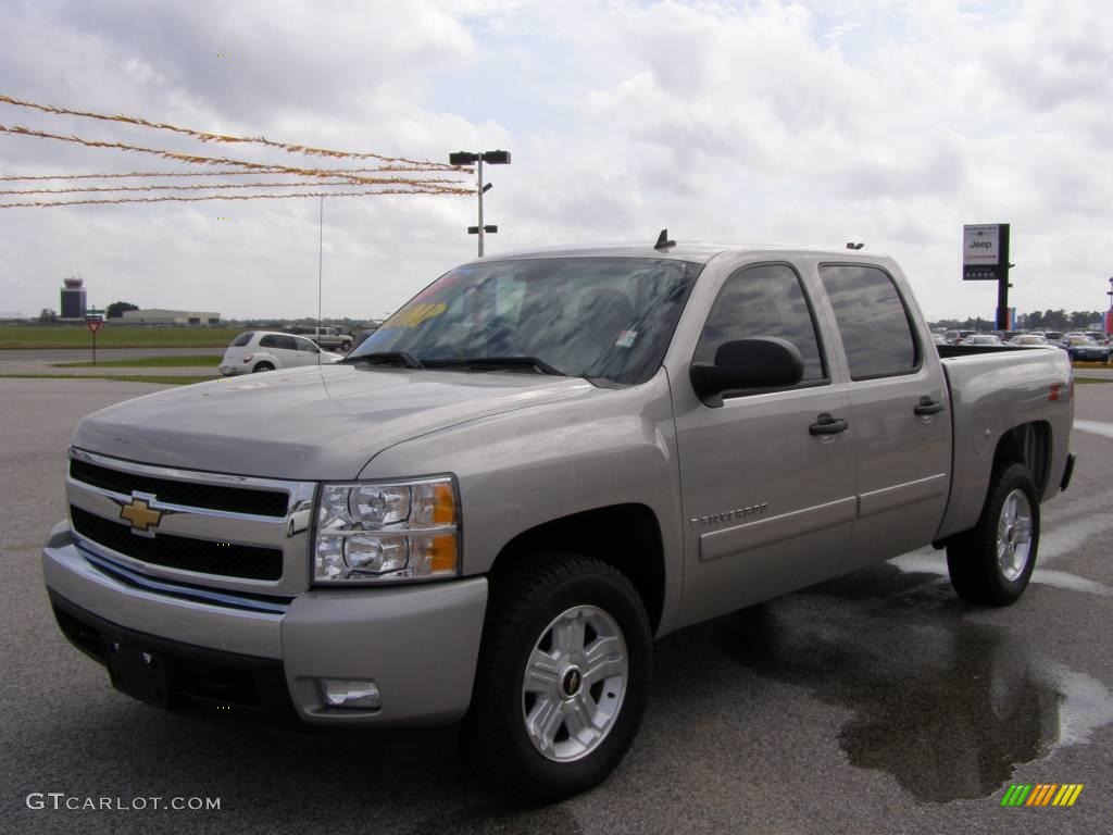 2008 Silverado 1500 LT Crew Cab 4x4 - Silver Birch Metallic / Ebony photo #7