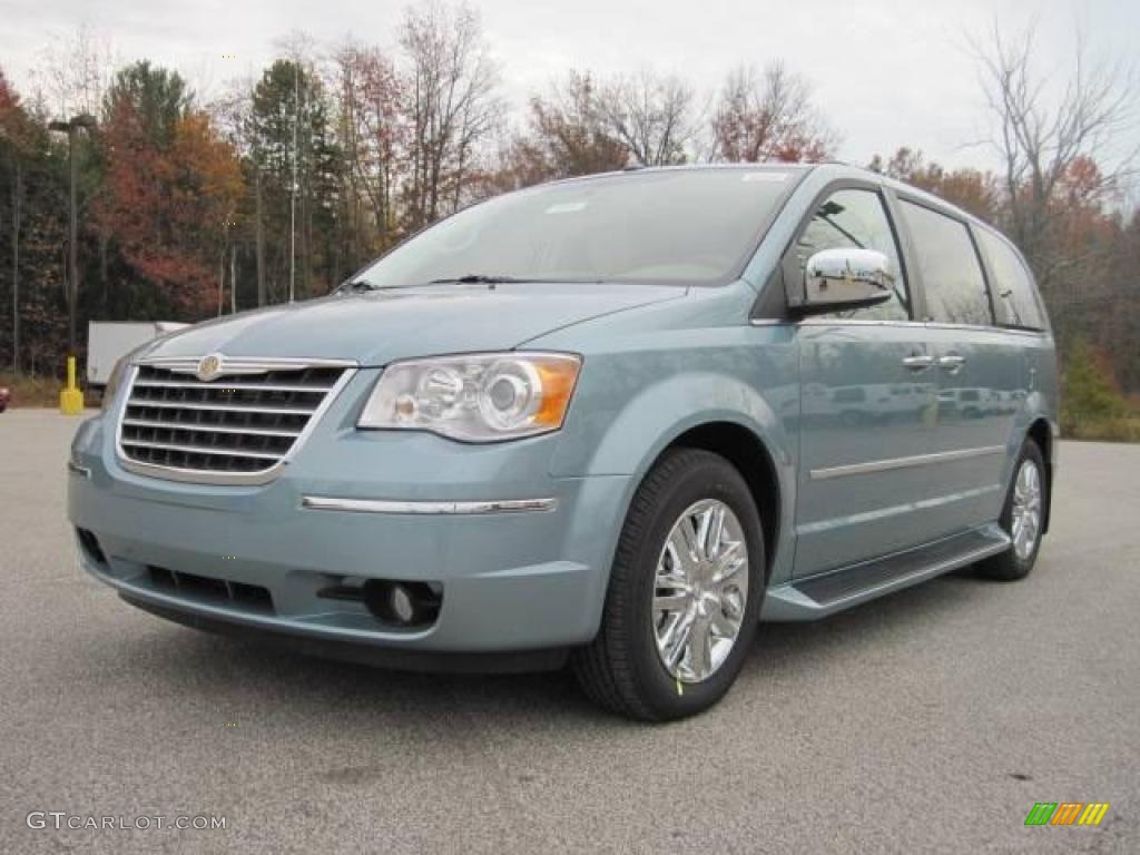 2010 Town & Country Limited - Clearwater Blue Pearl / Medium Pebble Beige/Cream photo #1