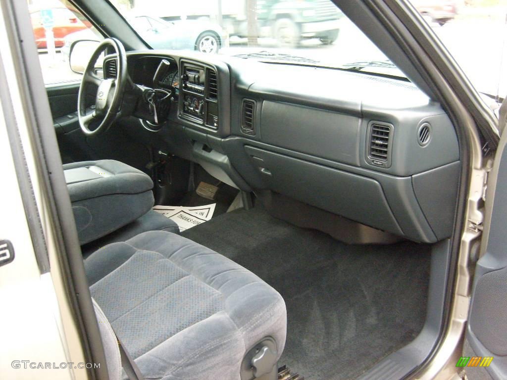 2000 Silverado 1500 LS Regular Cab 4x4 - Light Pewter Metallic / Graphite photo #9