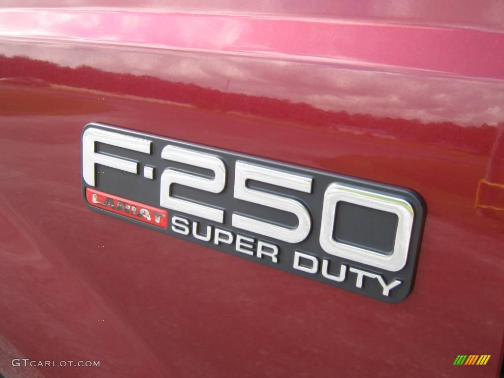 2004 F250 Super Duty XLT SuperCab 4x4 - Dark Toreador Red Metallic / Medium Flint photo #13