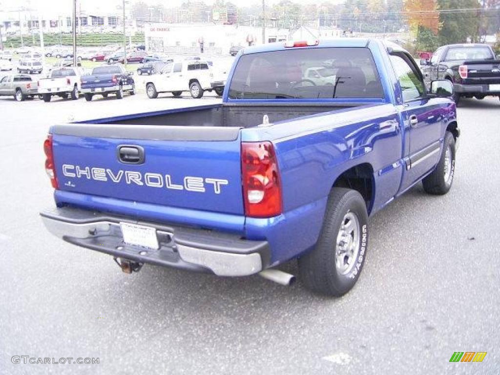 2003 Silverado 1500 LS Regular Cab - Arrival Blue Metallic / Dark Charcoal photo #5