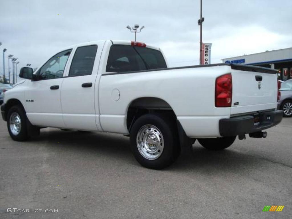 2008 Ram 1500 ST Quad Cab - Bright White / Medium Slate Gray photo #3