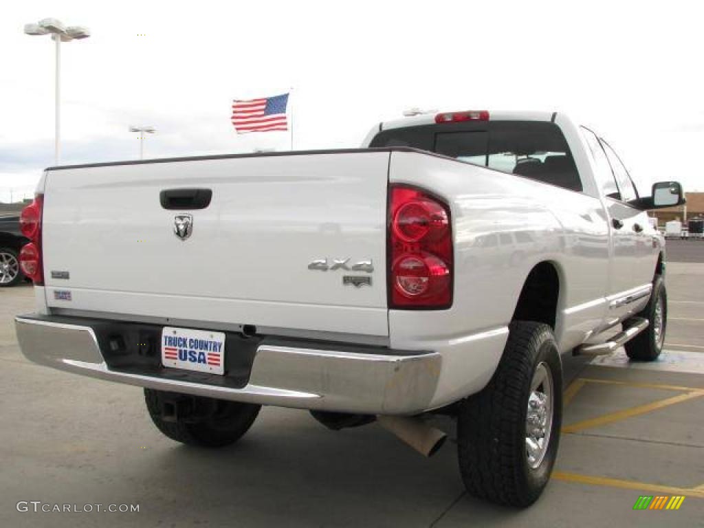 2008 Ram 3500 Laramie Quad Cab 4x4 - Bright White / Medium Slate Gray photo #7
