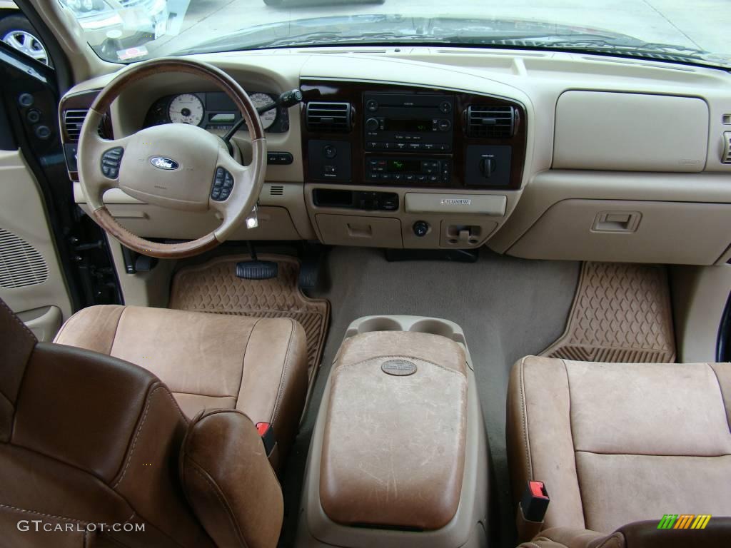 2006 Ford F250 Super Duty King Ranch Crew Cab Castano Brown Leather Dashboard Photo #20762726