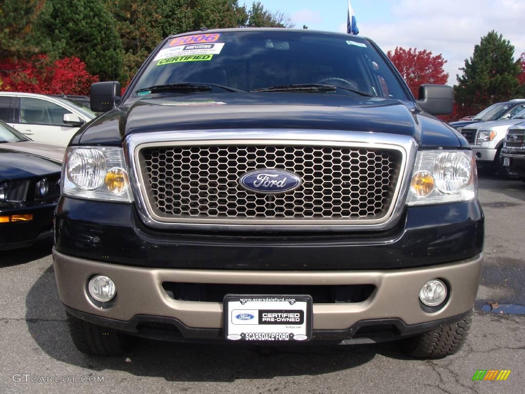 2006 F150 Lariat SuperCrew 4x4 - Black / Black photo #2