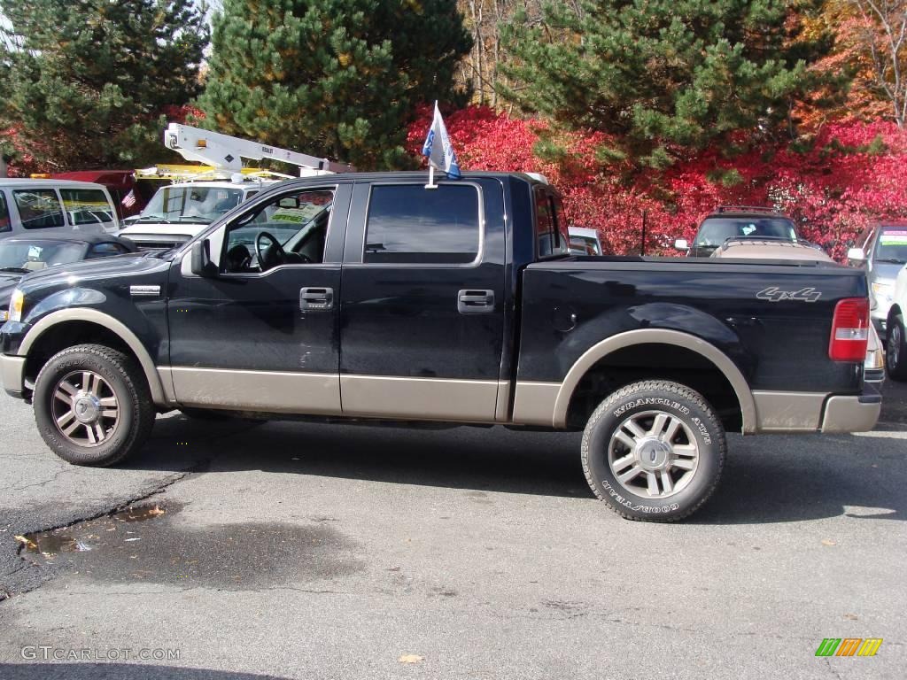 2006 F150 Lariat SuperCrew 4x4 - Black / Black photo #7