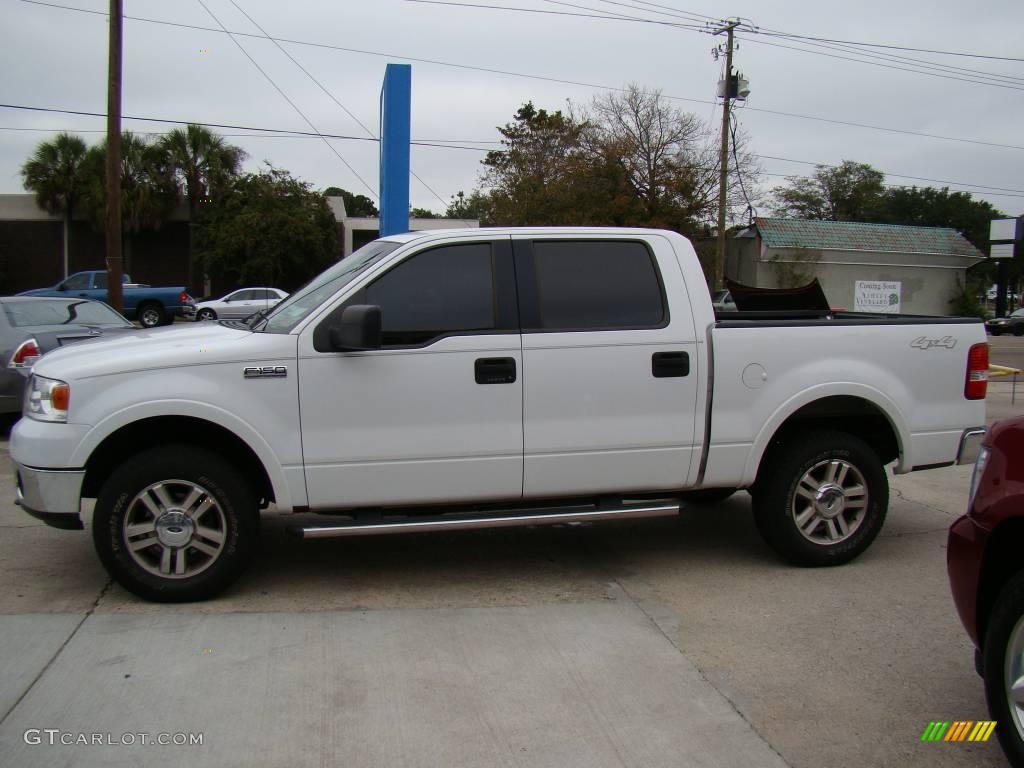 2006 F150 Lariat SuperCrew 4x4 - Oxford White / Black photo #5