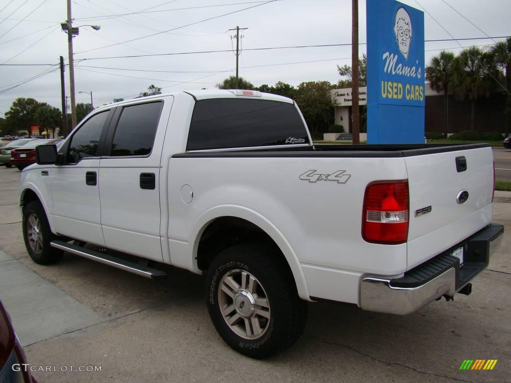 2006 F150 Lariat SuperCrew 4x4 - Oxford White / Black photo #6