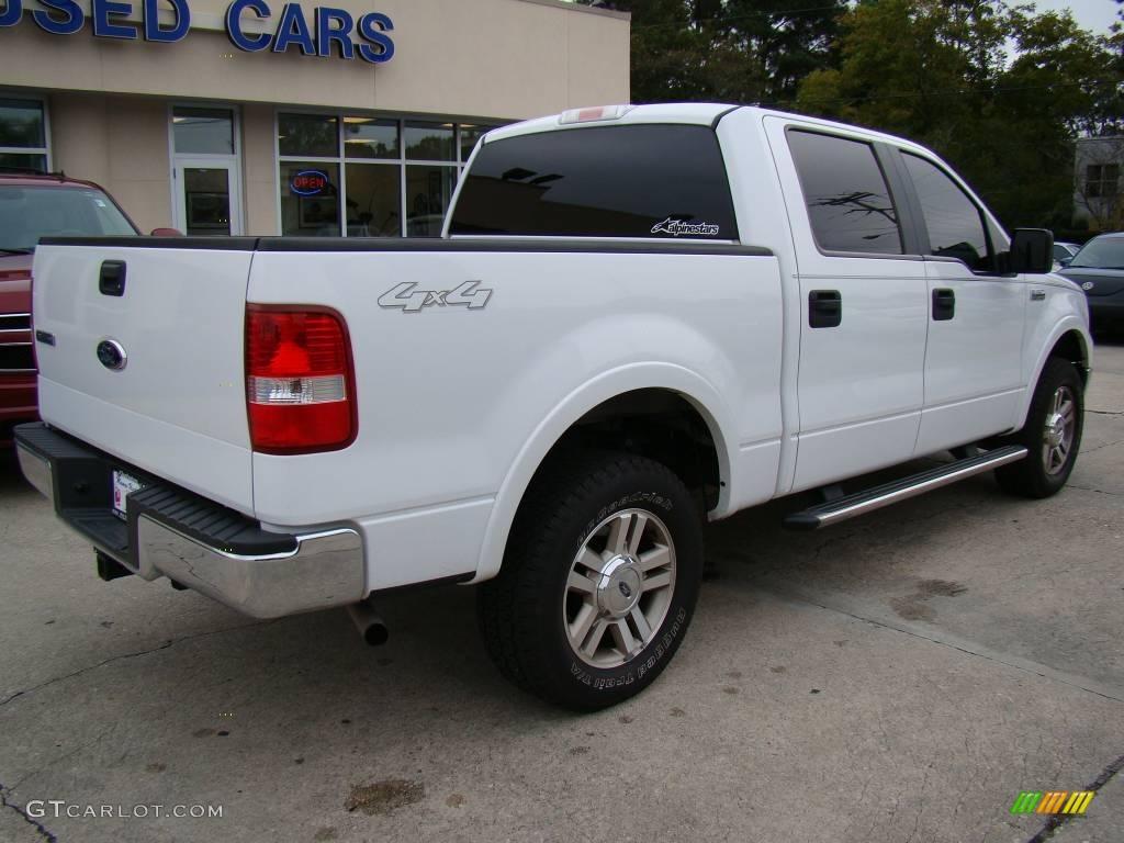 2006 F150 Lariat SuperCrew 4x4 - Oxford White / Black photo #8