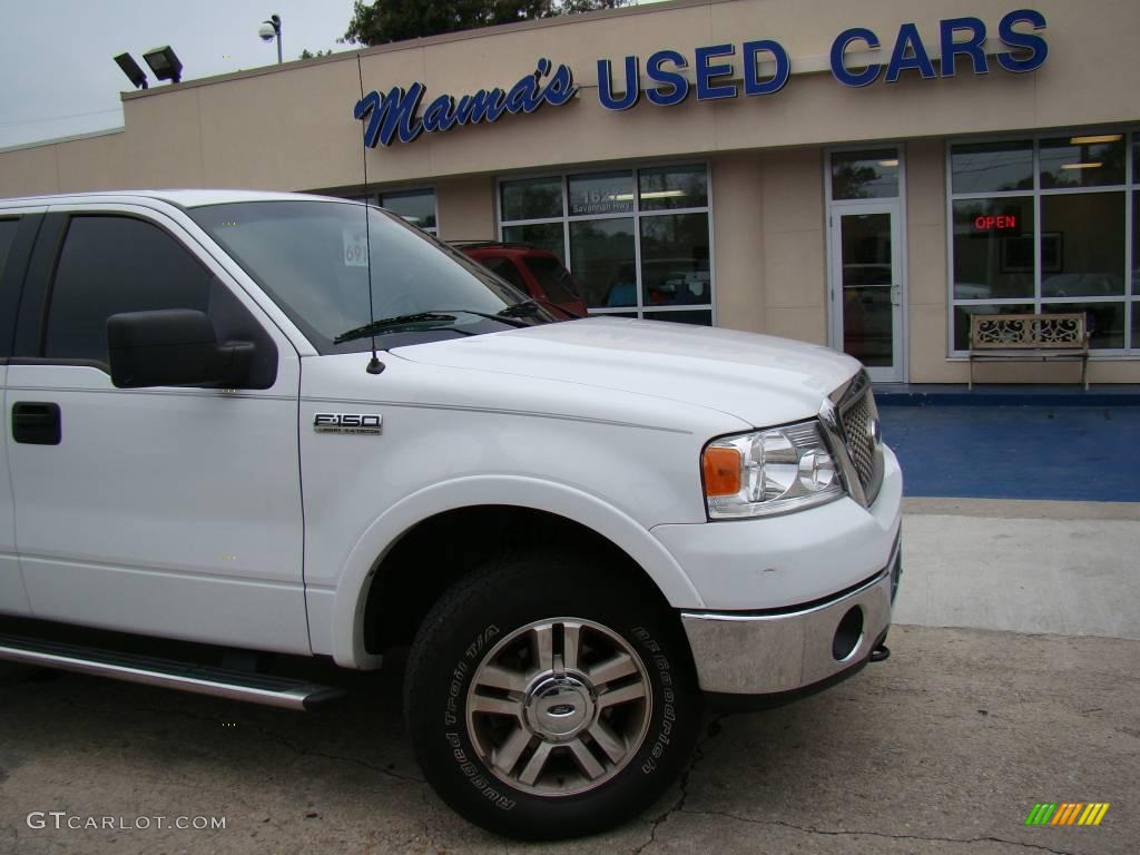 2006 F150 Lariat SuperCrew 4x4 - Oxford White / Black photo #24