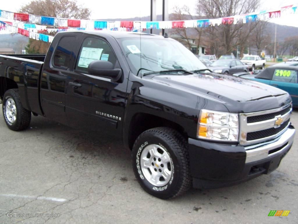 2009 Silverado 1500 LT Extended Cab 4x4 - Black / Ebony photo #2
