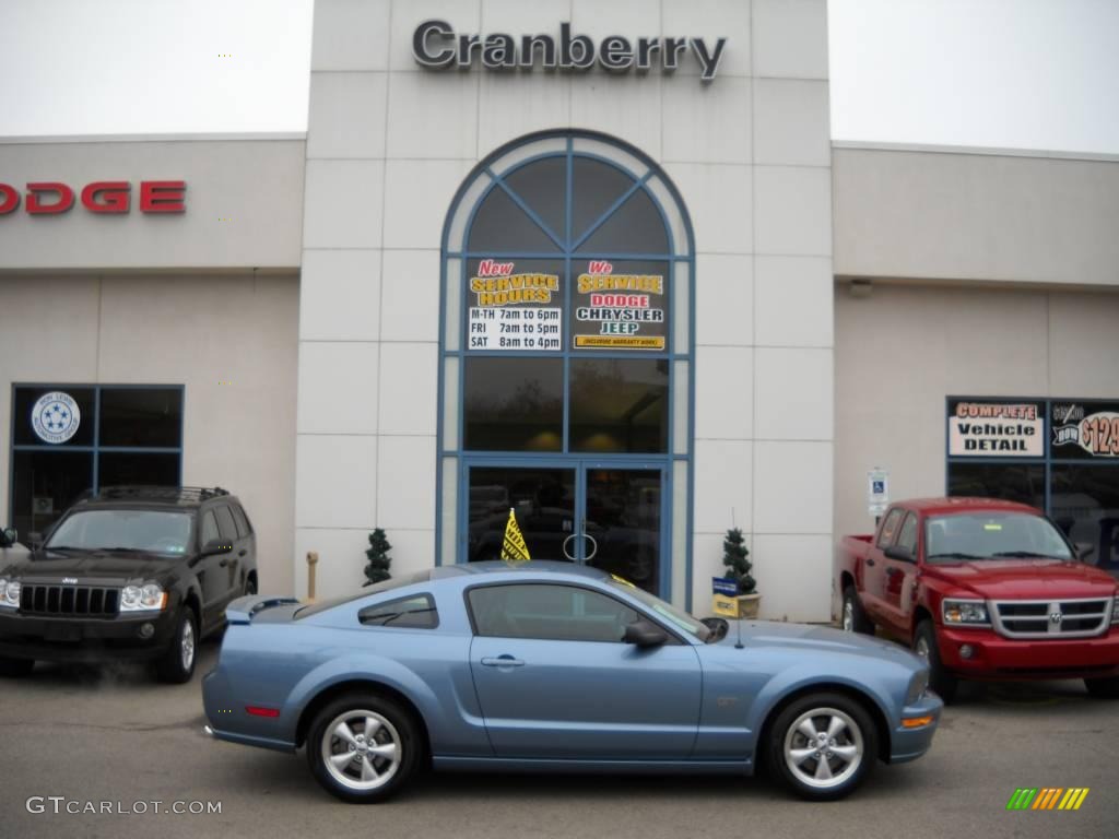 2007 Mustang GT Premium Coupe - Windveil Blue Metallic / Dark Charcoal photo #1