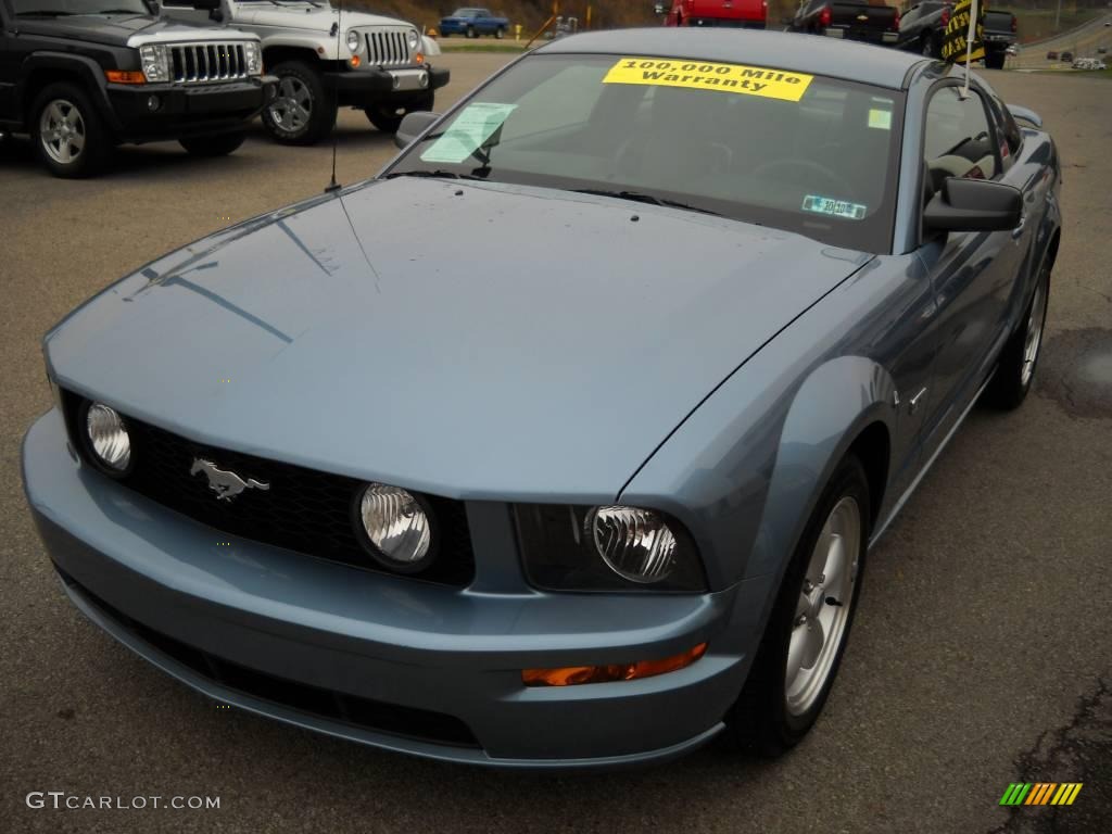 2007 Mustang GT Premium Coupe - Windveil Blue Metallic / Dark Charcoal photo #18